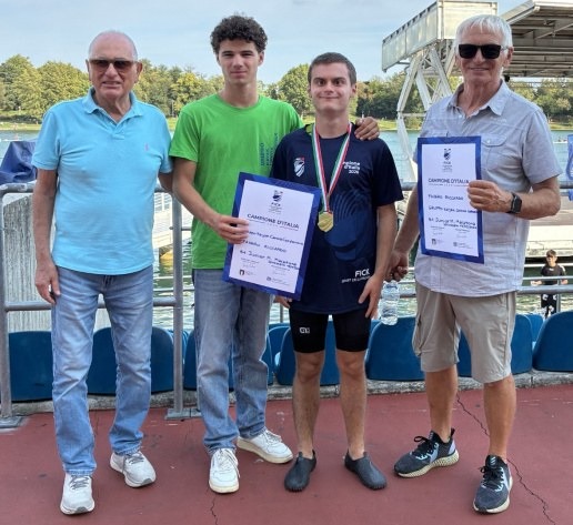 Riccardo Favaro campione italiano a Milano Idroscalo nel kayak maratona B1
