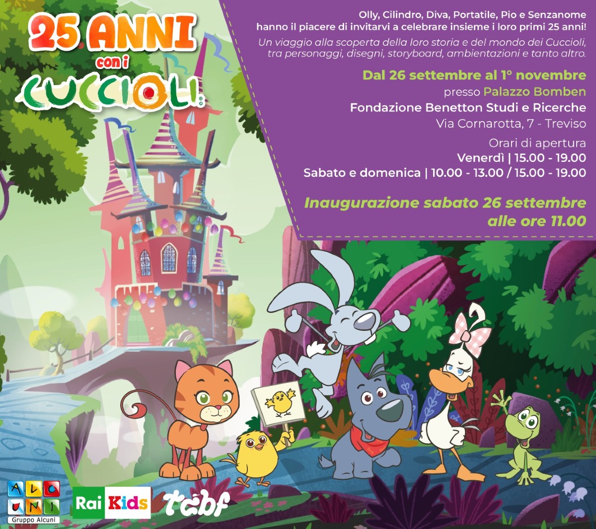Locandina: Treviso, i Cuccioli compiono 25 anni: mostra a Palazzo Bomben dal 26 settembre