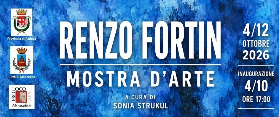 Monselice, Renzo Fortin torna alla Torretta con una mostra dal 4 al 12 ottobre