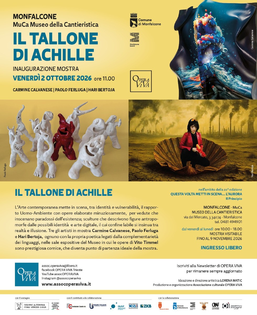 Monfalcone, al MuCa apre “Il tallone di Achille”: mostra visitabile fino al 9 novembre