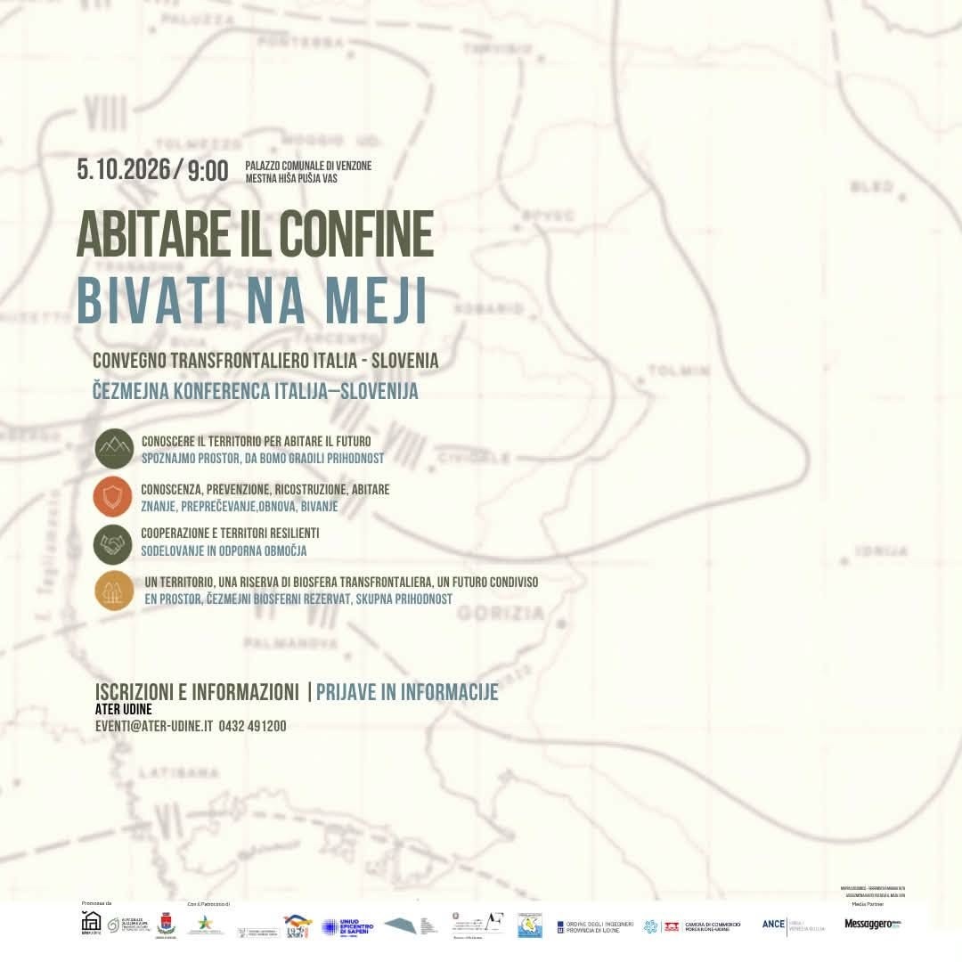 Terremoti e futuro della montagna: a Venzone confronto Italia-Slovenia il 5 ottobre