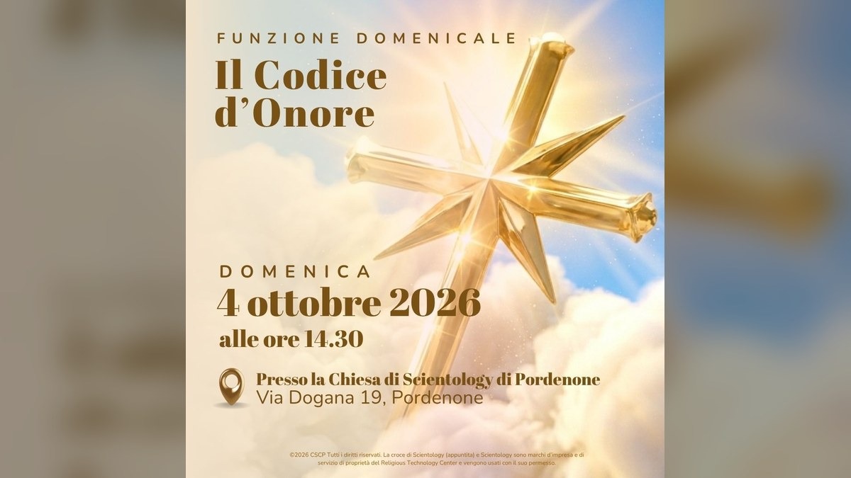 Pordenone, domenica 4 ottobre funzione di Scientology aperta al pubblico in via Dogana - 