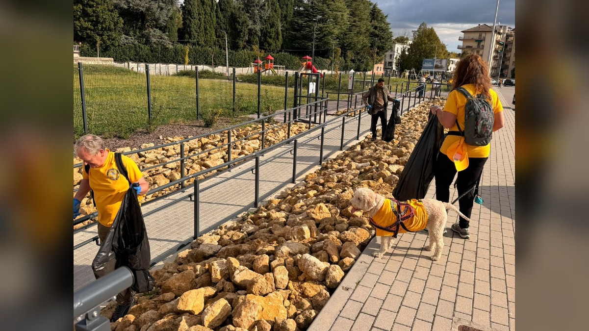 Vicenza, pulizia al Parco delle Madri Costituenti: raccolti rifiuti e un televisore - 