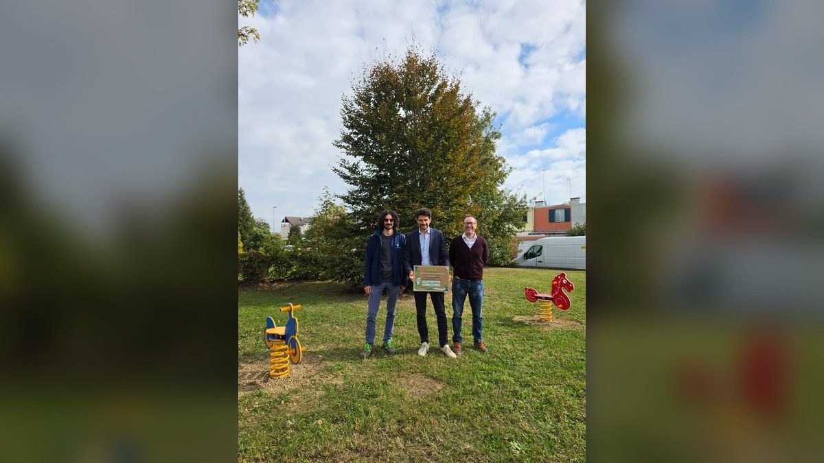 Vallenoncello, nuovi giochi nell’area verde di via Valle grazie ai fondi della comunità energetica - 