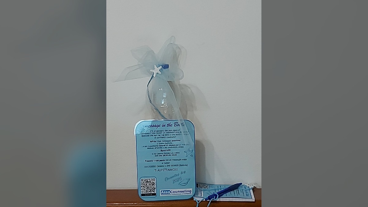 Udine affida parole e silenzi a una bottiglia: a ottobre l’incontro pubblico del Counseling Day - 