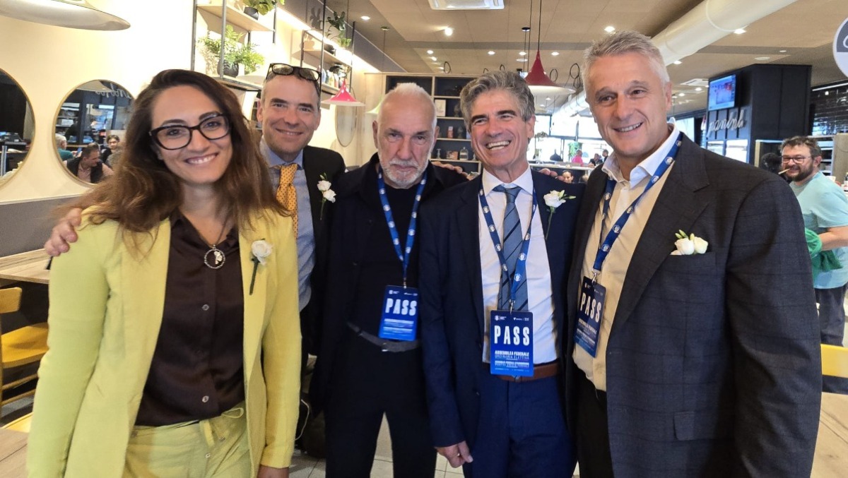 Fisi, da Verona parte la transizione: Roda si ferma, nuova assemblea entro tre mesi - Da sinistra Elena Sandulli,  Stefano Maldifassi, Enzo Sima, Antonio Noris e Silvio Fauner