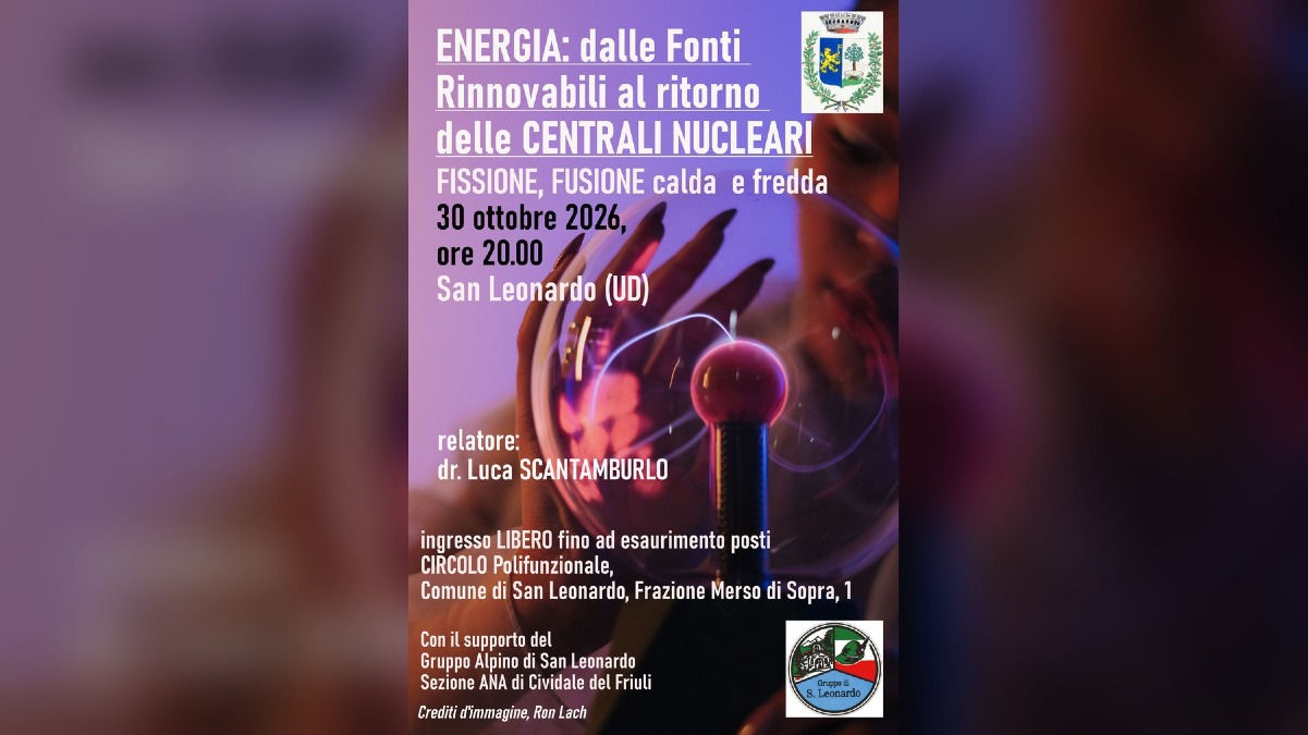 A Merso di Sopra una serata sul futuro dell’energia: dal nucleare alle ipotesi sulla fusione - 