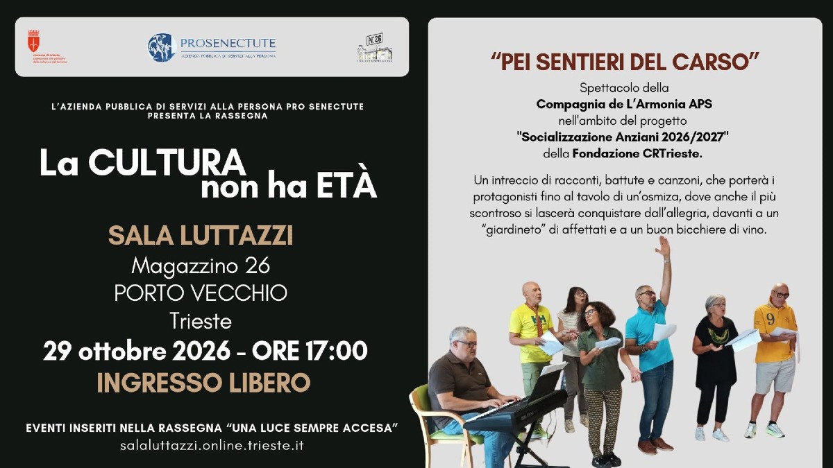 Trieste, alla Sala Luttazzi il Carso va in scena tra dialetto, musica e ironia - 