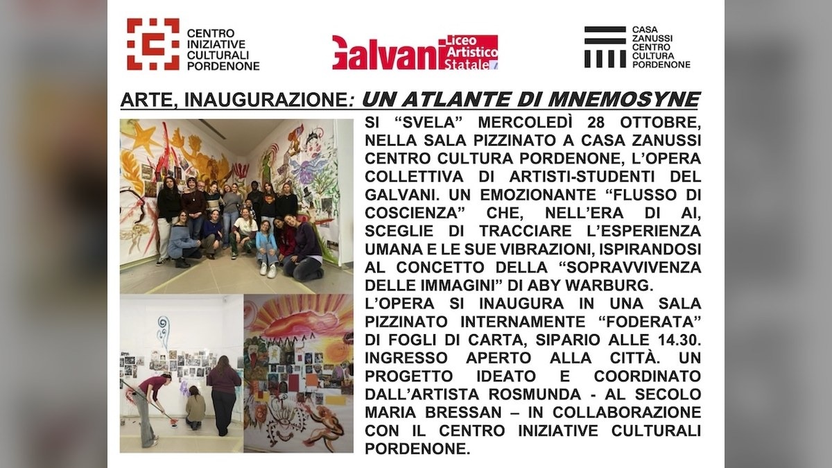 Casa Zanussi apre ai lavori del Galvani: a Pordenone debutta “Un Atlante di Mnemosyne” - 
