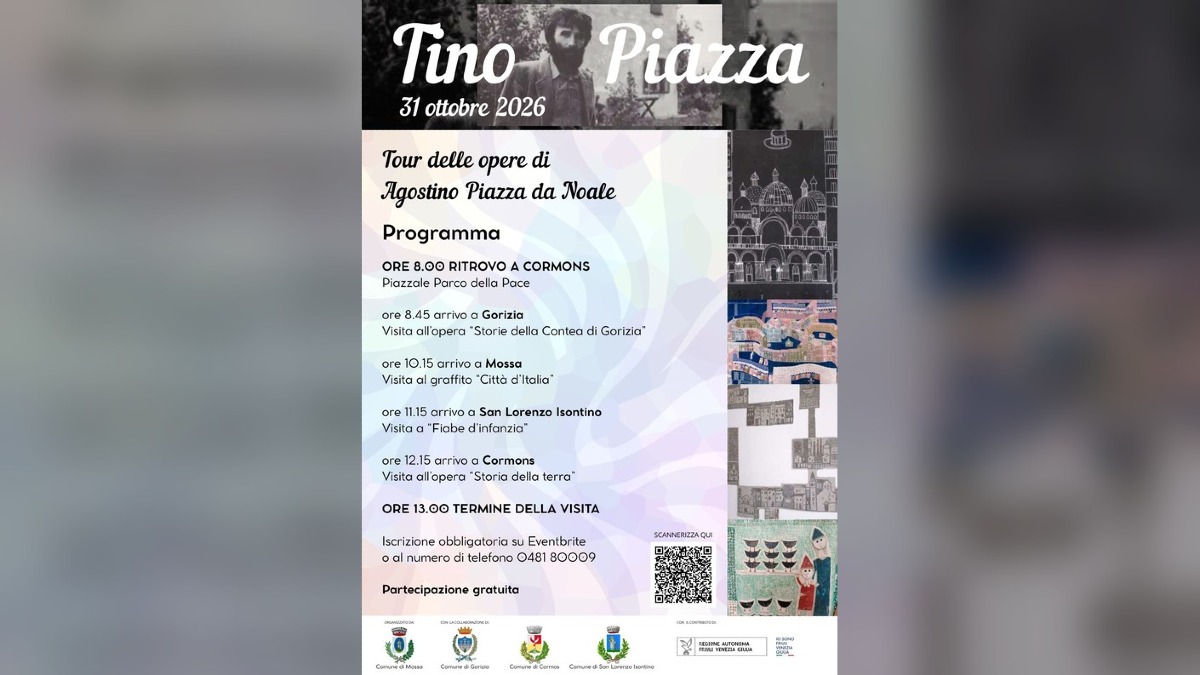 Nel Goriziano una giornata sulle tracce di Tino Piazza: bus gratuito tra quattro comuni - 