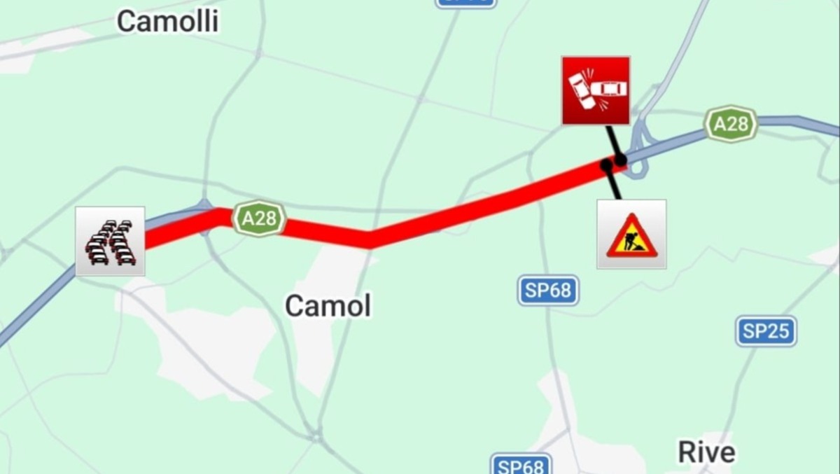 Sacile, traffico rallentato sull’A28 in direzione A4 dopo un incidente - 