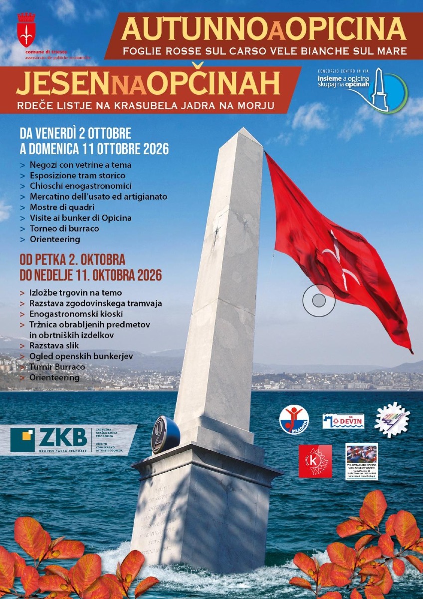 Locandina: Autunno a Opicina 2026, fino all’11 ottobre bunker, gusto e vista sulla Barcolana