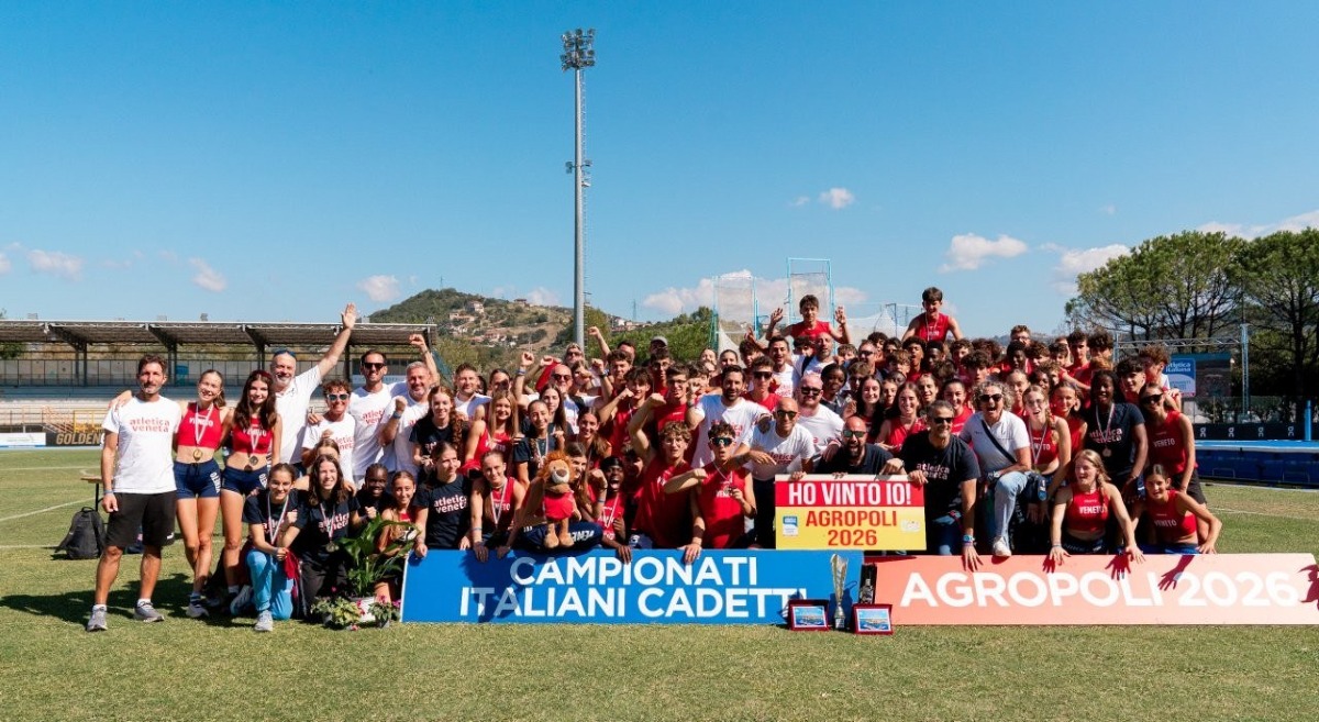 Atletica, Veneto campione d’Italia cadetti ad Agropoli: 537 punti e 10 medaglie