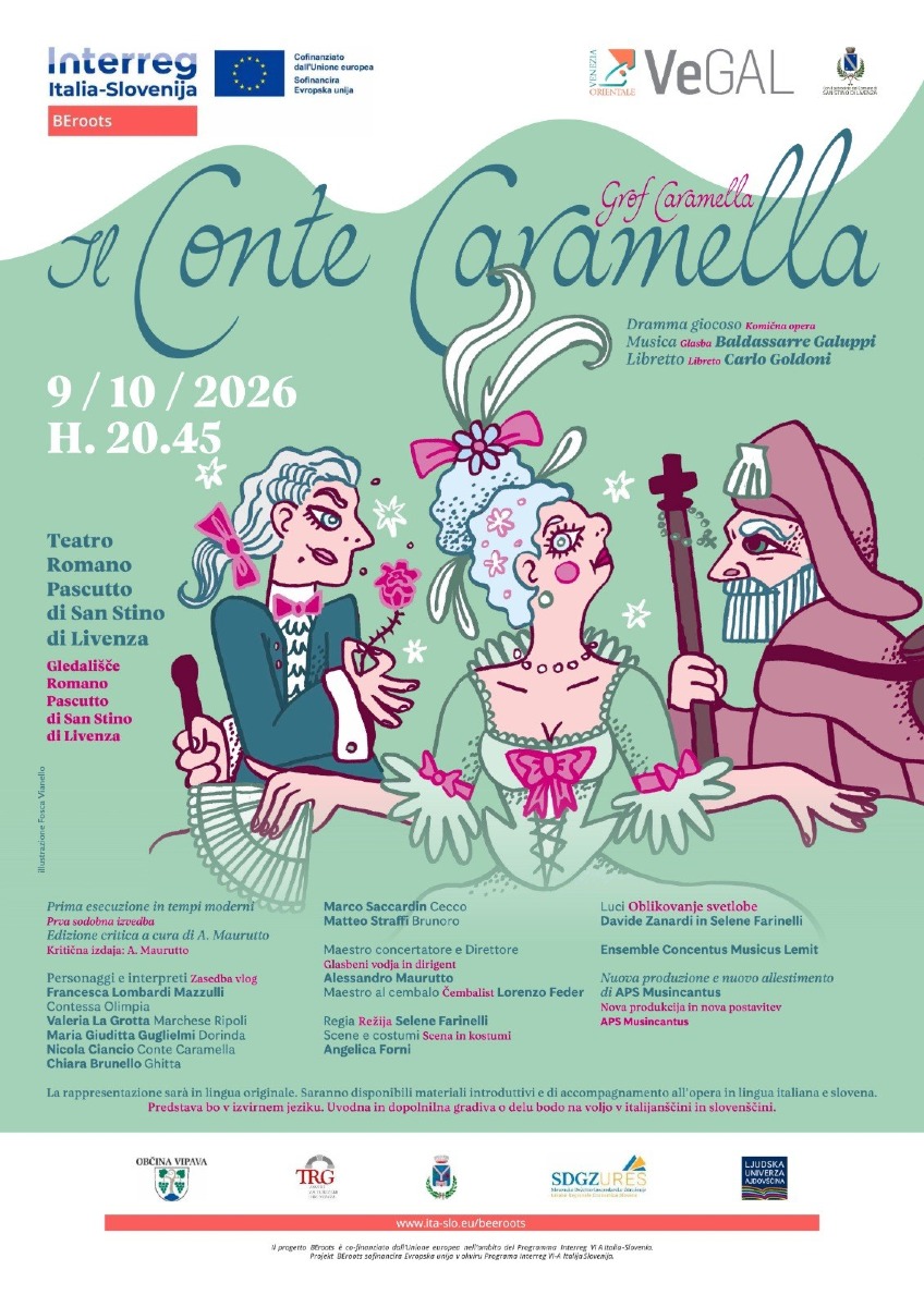 Locandina: “Il Conte Caramella” torna in scena a San Stino dopo quasi 3 secoli: teatro esaurito