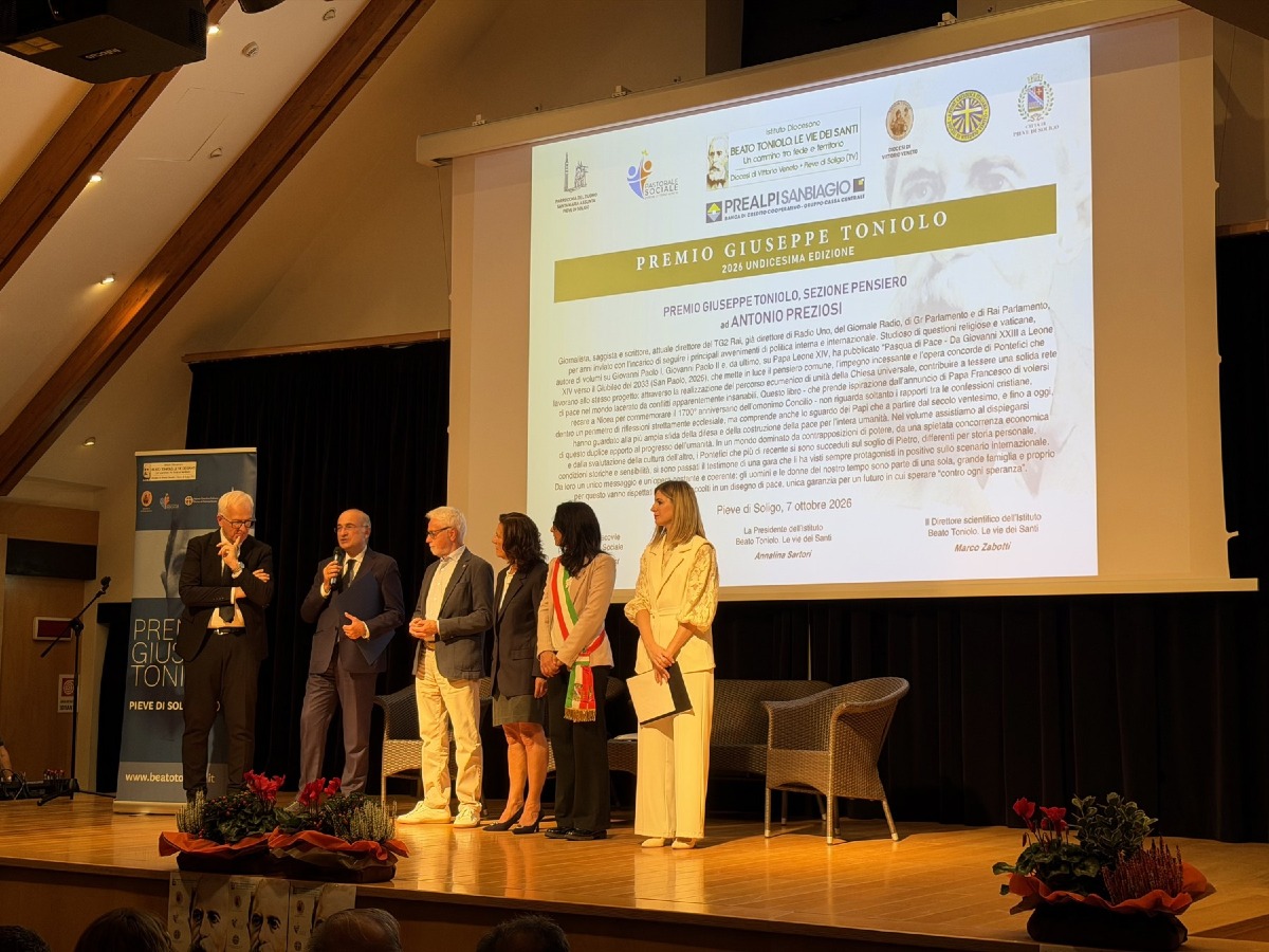 Premio Toniolo 2026, ad Antonio Preziosi il riconoscimento nazionale a Pieve di Soligo