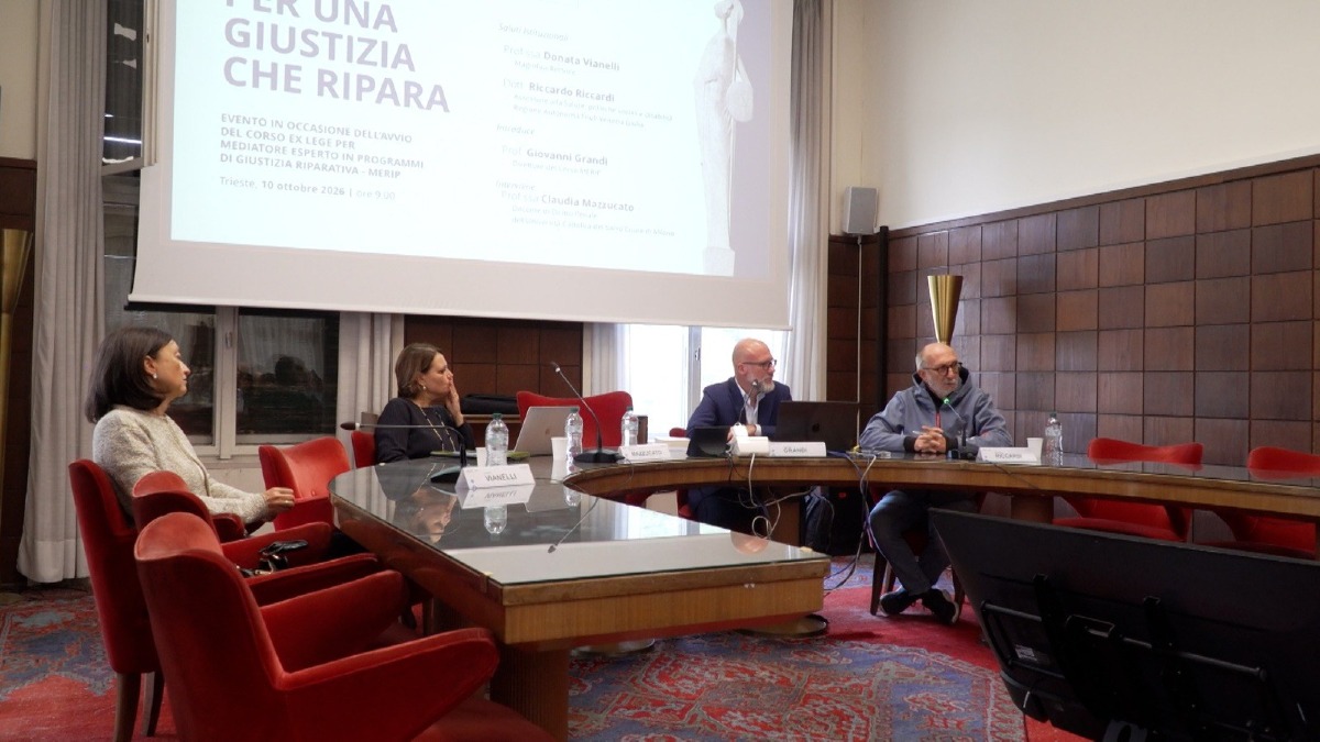 Trieste, 25 posti e 37 domande per il corso UniTS sui mediatori di giustizia riparativa