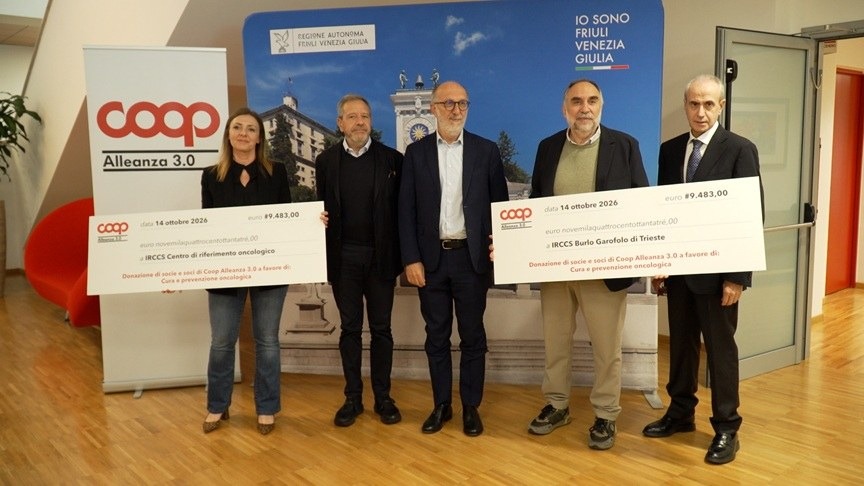 Riccardi: donazione Coop sostiene prevenzione e ricerca oncologica in Fvg