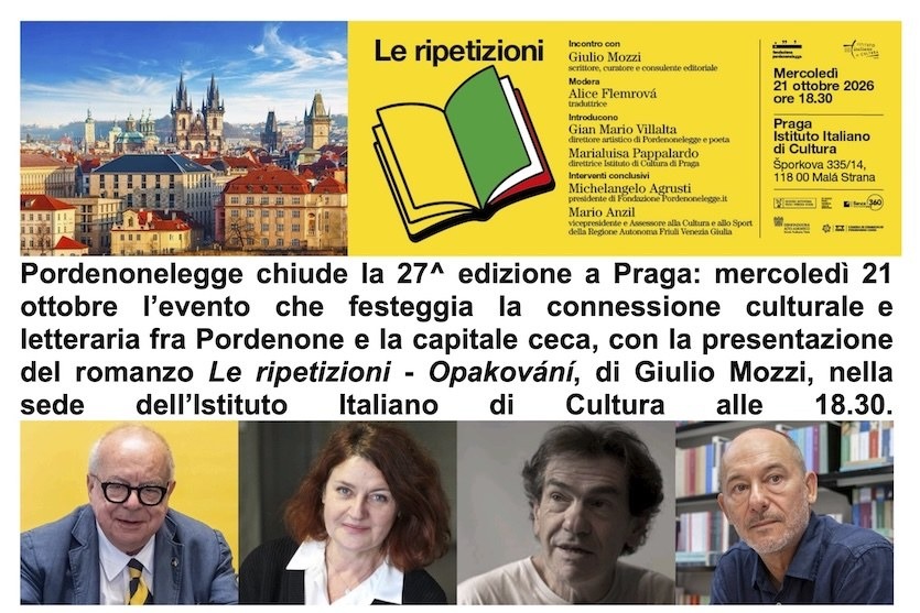 Pordenonelegge chiude a Praga la 27^ edizione con Giulio Mozzi