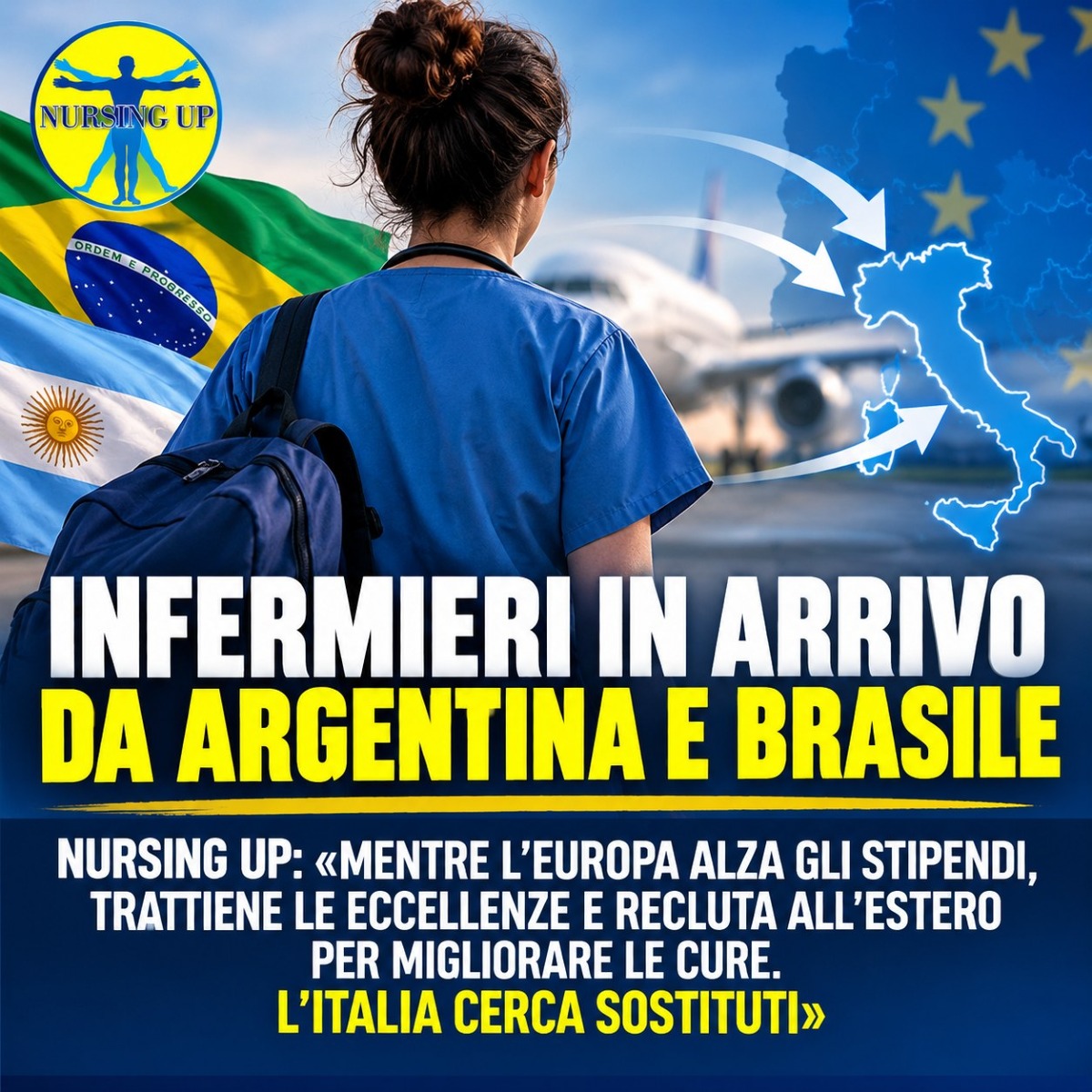 Infermieri cercati in Argentina e Brasile, Nursing Up: l’Italia perde professionisti