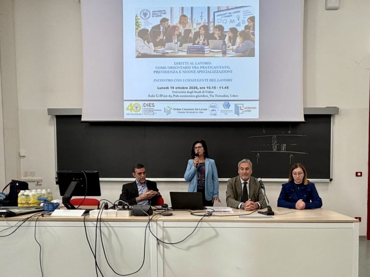 Università di Udine e Consulenti del lavoro, incontro su competenze e professioni