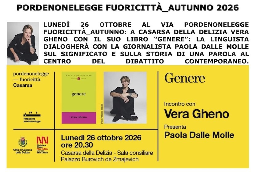 Vera Gheno apre a Casarsa pordenonelegge Fuoricittà Autunno