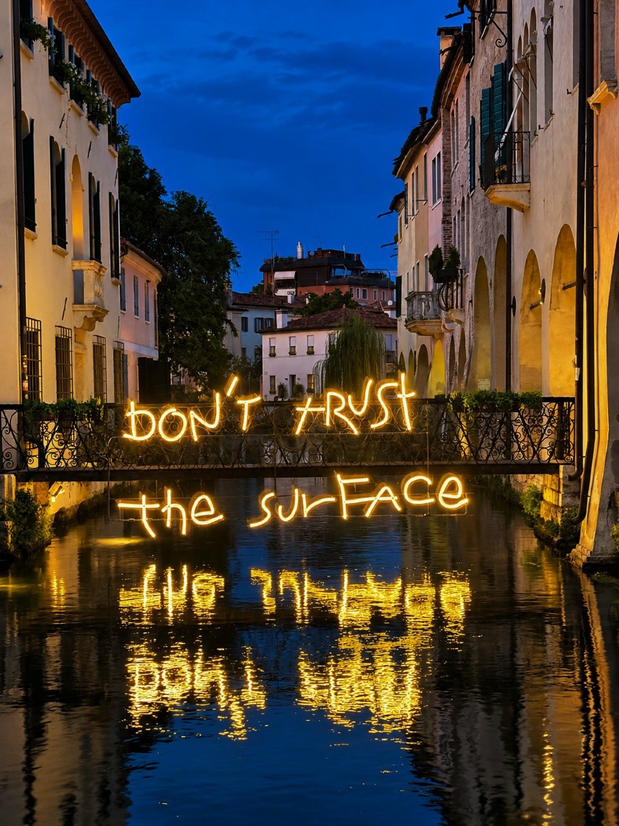 Treviso, le installazioni luminose di Aliteia accendono il 4passiFestival