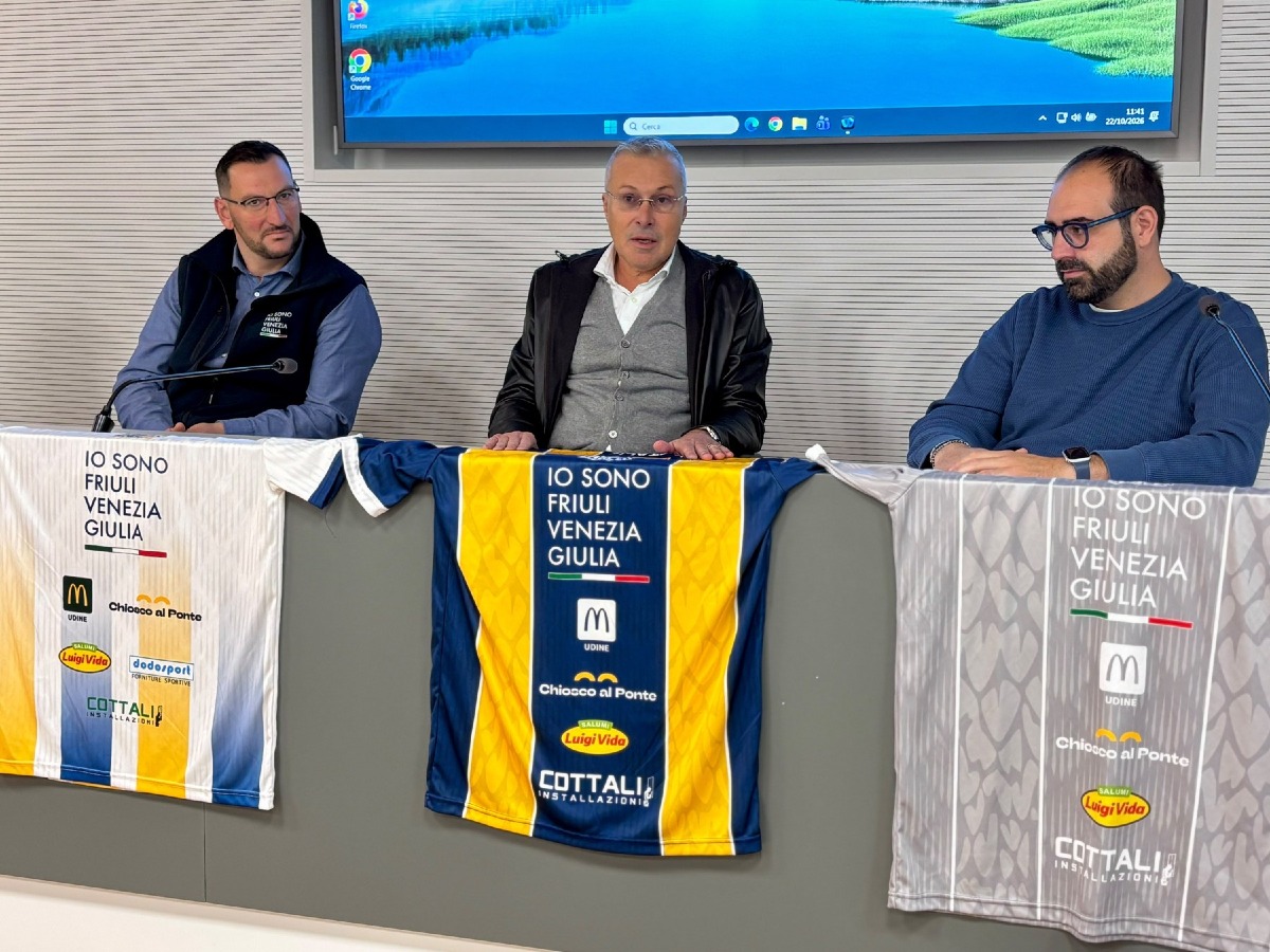 Eagles Futsal Cividale sulle maglie con il marchio Io Sono Friuli Venezia Giulia