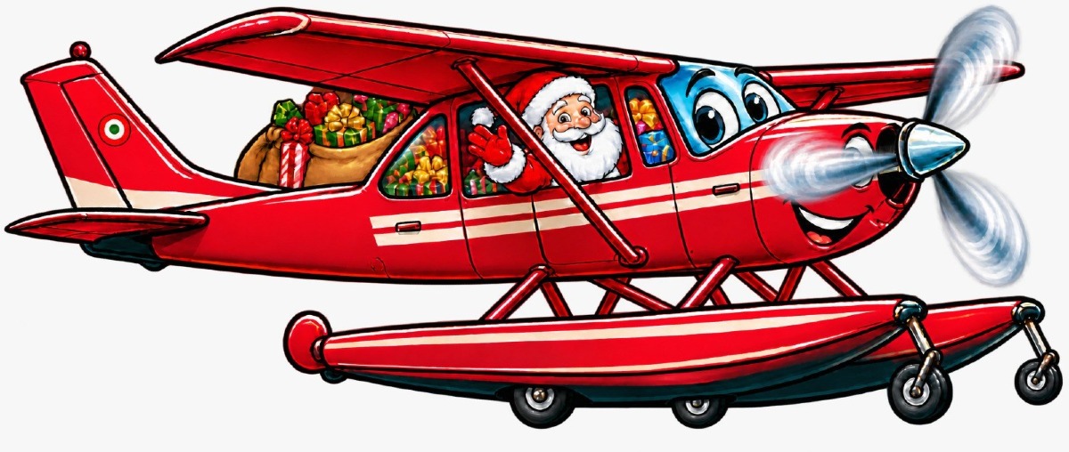 Babbo Natale arriva in idrovolante al Nicelli, aperte le iscrizioni per 100 bambini