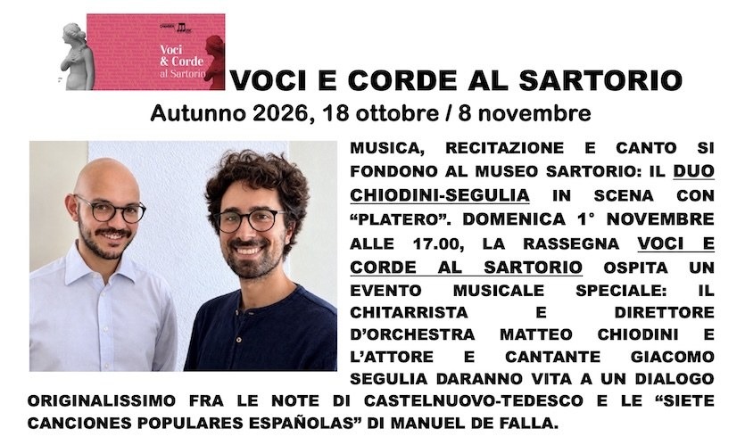 Trieste, al Museo Sartorio il Duo Chiodini-Segulia in scena con “Platero”