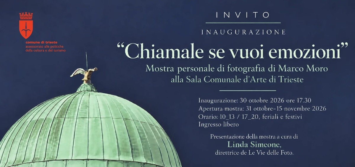 Locandina: Trieste, venerdì 30 ottobre il vernissage della mostra di Marco Moro