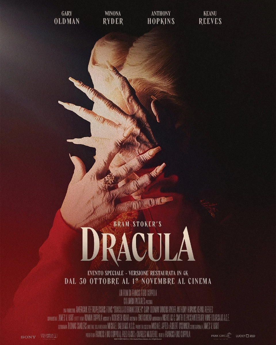 Locandina: Dracula di Bram Stoker torna al cinema in 4K tra Udine e Pordenone